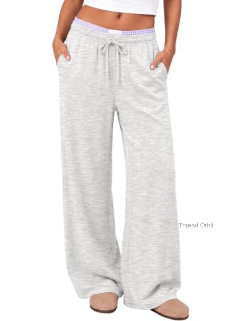 Wide Leg Sweatpants Lounge Pants with Pockets Drawstring